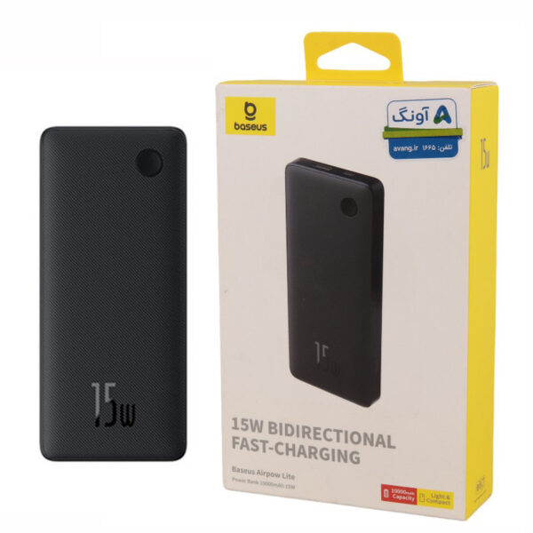 پاوربانک بیسوس مدل Airpow lite ظرفیت 10000 میلی آمپر ساعت