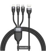 کابل شارژ بیسوس سه سر فست شارژ 1.2 متر ONE-FOR-THREE - Image 2