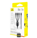 کابل شارژ بیسوس سه سر فست شارژ 1.2 متر ONE-FOR-THREE