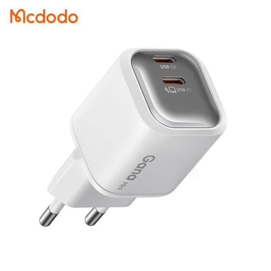 شارژر دیواری مینی 45 وات 2پورت مک دودو مدل MCDODO CH-100 GaN Mini